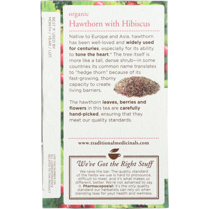 TRADITIONAL MEDICINALS: Tea Heart With Hawthorn, 16 bg