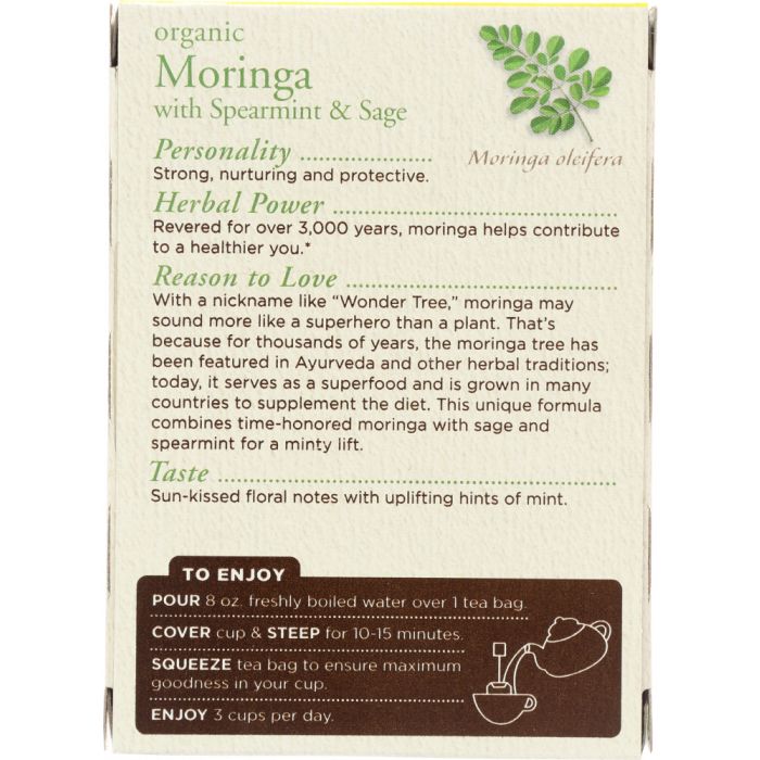 TRADITIONAL MEDICINALS: Tea Moringa With Spearmint Sage, 16 bg