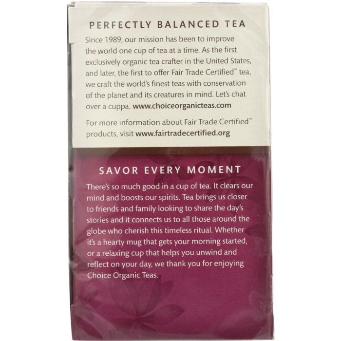 CHOICE TEA: Organic English Breakfast Tea, 16 bg