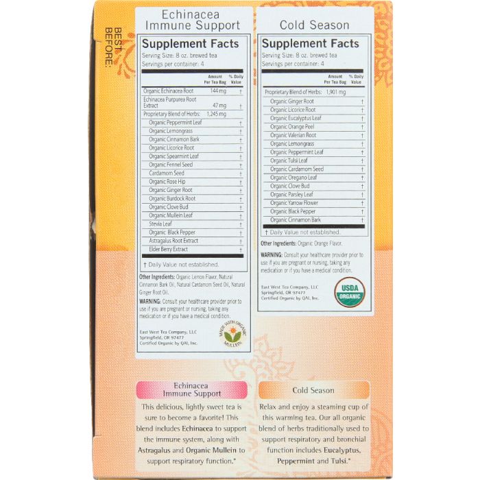 YOGI TEAS: Cold Season Tea Sampler Caffeine Free, 16 Tea Bags