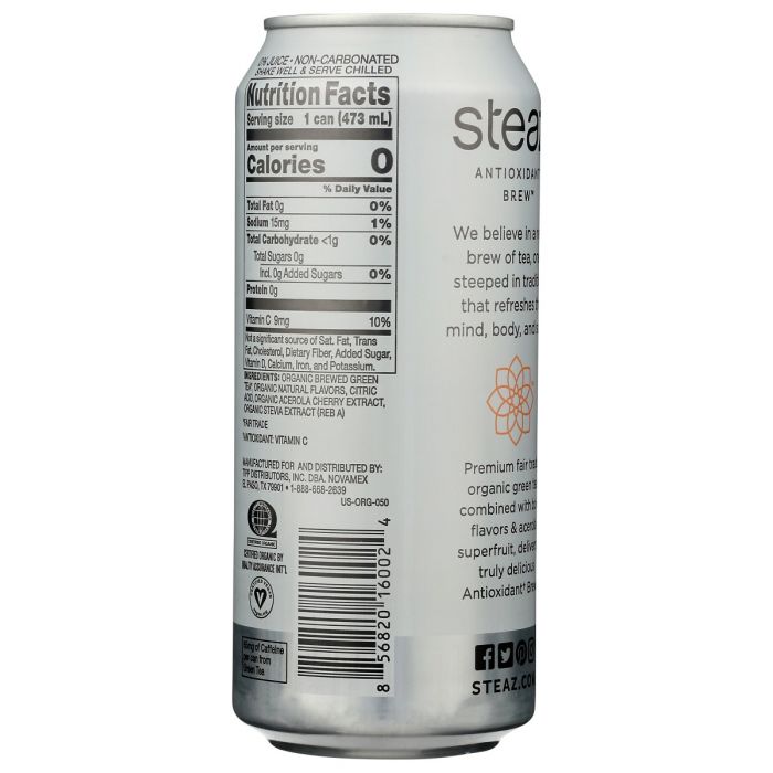 STEAZ: Zero Calorie Peach Mango Iced Tea