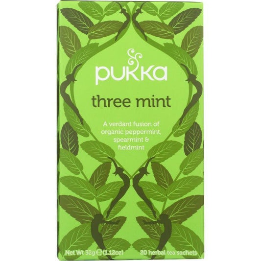 PUKKA HERBS: Three Mint Herbal Tea, 20 bg