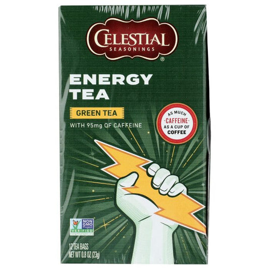 CELESTIAL SEASONINGS: Energy Green Tea With Caffeine, 12 bg