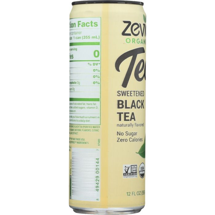 ZEVIA: Organic Black Tea, 12 fo